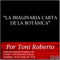 LA IMAGINARIA CARTA DE LA BOTNICA - Por Toni Roberto - Domingo, 09 de Junio de 2019